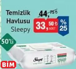 SLEEPY TEMİZLİK HAVLUSU